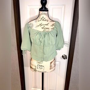 Boohoo Milkmaid Crop Top